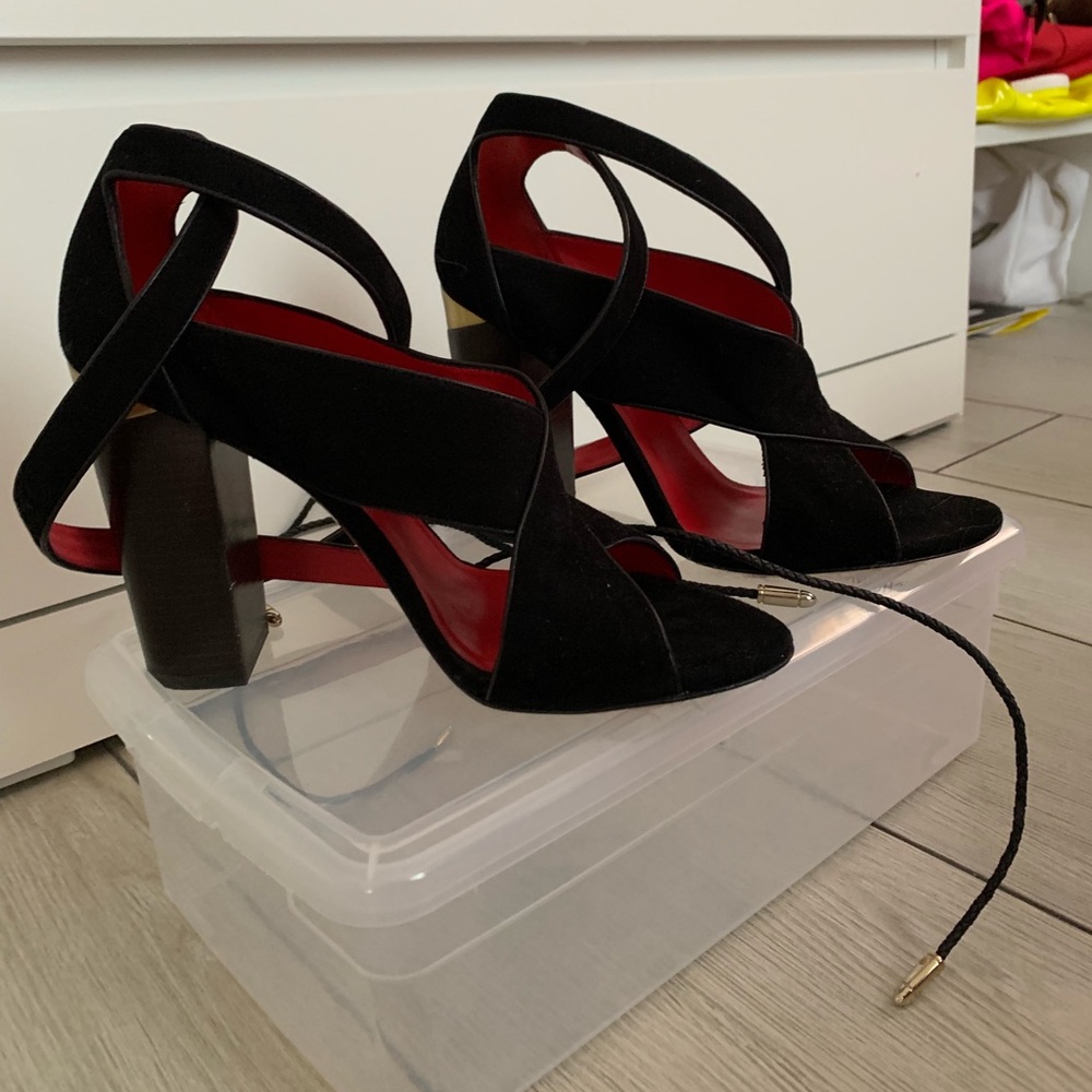 Black chunky heel